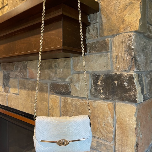 COACH Madison Crossbody/Clutch Python Embossed Leather Evening Bag - Picture 3 of 9